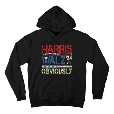 Harris Walz Obviously! Harris Waltz 2024 Election Hoodie