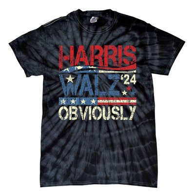 Harris Walz Obviously! Harris Waltz 2024 Election Tie-Dye T-Shirt