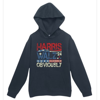 Harris Walz Obviously! Harris Waltz 2024 Election Urban Pullover Hoodie