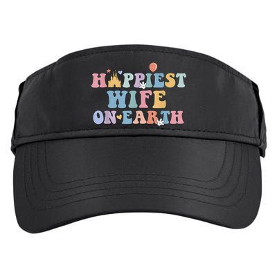 Happiest Wife On Earth Couple Trip Honeymoon Vacation Adult Drive Performance Visor