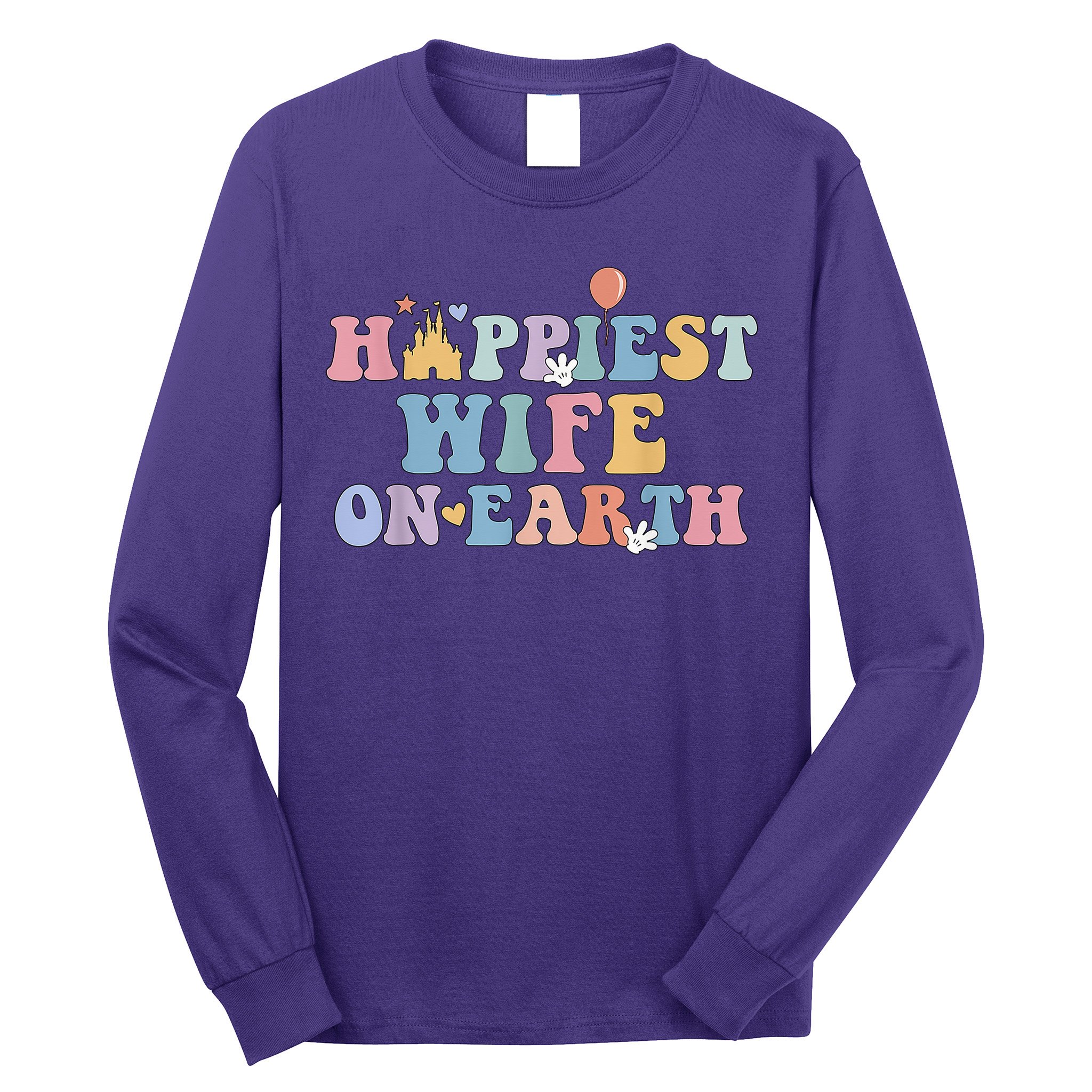 Happiest Wife On Earth Couple Trip Honeymoon Vacation Long Sleeve Shirt