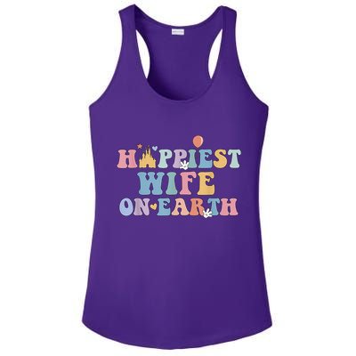 Happiest Wife On Earth Couple Trip Honeymoon Vacation Ladies PosiCharge Competitor Racerback Tank
