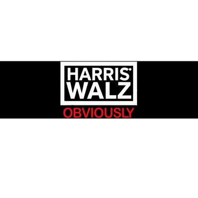 Harris Walz Obviously Statement Bumper Sticker