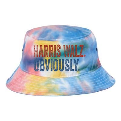 Harris Walz. Obviously.. Kamala Harris Tim Walz 2024 Tie Dye Newport Bucket Hat