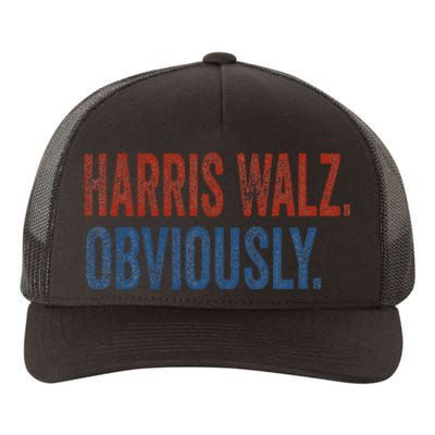 Harris Walz. Obviously.. Kamala Harris Tim Walz 2024 Yupoong Adult 5-Panel Trucker Hat