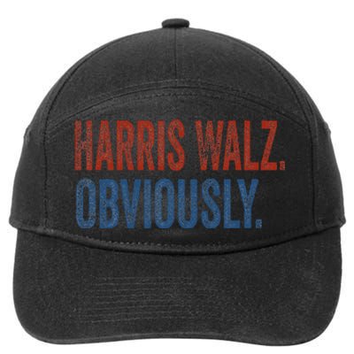 Harris Walz. Obviously.. Kamala Harris Tim Walz 2024 7-Panel Snapback Hat