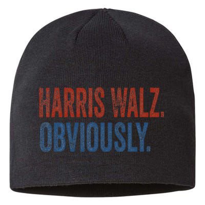 Harris Walz. Obviously.. Kamala Harris Tim Walz 2024 Sustainable Beanie