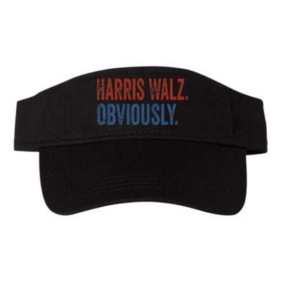 Harris Walz. Obviously.. Kamala Harris Tim Walz 2024 Valucap Bio-Washed Visor