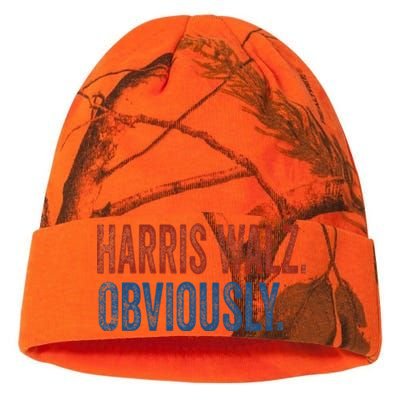 Harris Walz. Obviously.. Kamala Harris Tim Walz 2024 Kati Licensed 12" Camo Beanie