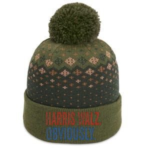 Harris Walz. Obviously.. Kamala Harris Tim Walz 2024 The Baniff Cuffed Pom Beanie