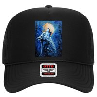 Howling Wolf Oil Painting Trucker Hat