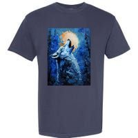 Howling Wolf Oil Painting Garment-Dyed Heavyweight T-Shirt