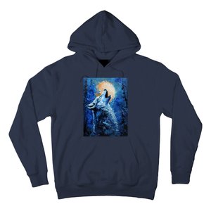 Howling Wolf Oil Painting Hoodie