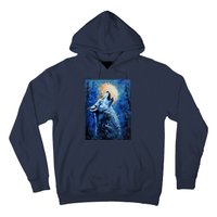 Howling Wolf Oil Painting Hoodie