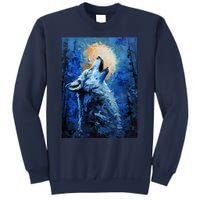 Howling Wolf Oil Painting Sweatshirt