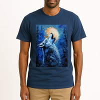 Howling Wolf Oil Painting Tall T-Shirt