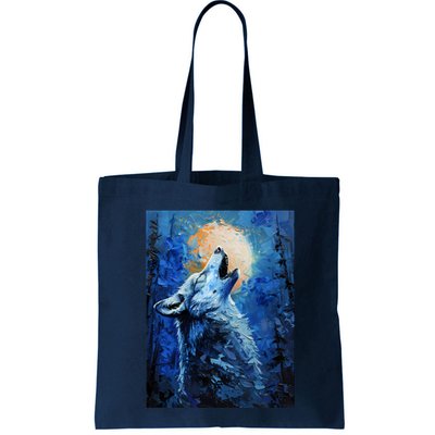 Howling Wolf Oil Painting Bag