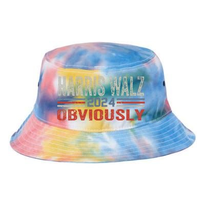 Harris Walz. Obviously. Kamala Harris Tim Walz Gift Tie Dye Newport Bucket Hat