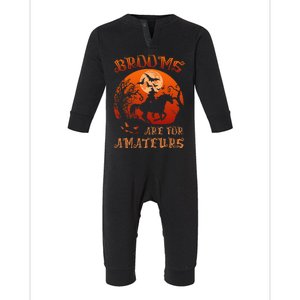 Halloween Witch on Horse Broomstick Costume Infant Fleece One Piece