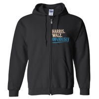 Harris Walz Obviously Election 2024 Full Zip Hoodie