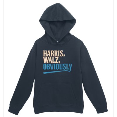 Harris Walz Obviously Election 2024 Urban Pullover Hoodie