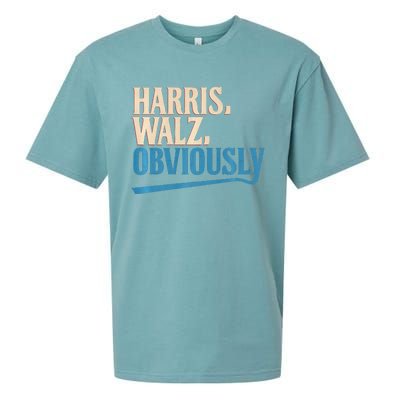 Harris Walz Obviously Election 2024 Sueded Cloud Jersey T-Shirt