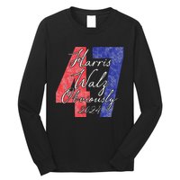 Harris Walz Obviously 2024 Kamala Harris 47th President Long Sleeve Shirt