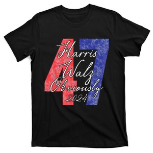 Harris Walz Obviously 2024 Kamala Harris 47th President T-Shirt