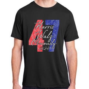 Harris Walz Obviously 2024 Kamala Harris 47th President Adult ChromaSoft Performance T-Shirt