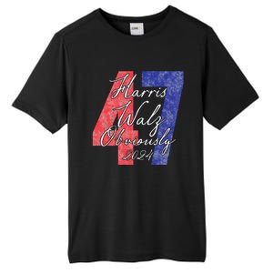 Harris Walz Obviously 2024 Kamala Harris 47th President Tall Fusion ChromaSoft Performance T-Shirt