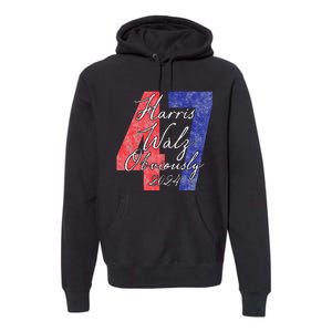 Harris Walz Obviously 2024 Kamala Harris 47th President Premium Hoodie