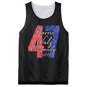 Harris Walz Obviously 2024 Kamala Harris 47th President Mesh Reversible Basketball Jersey Tank