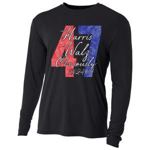 Harris Walz Obviously 2024 Kamala Harris 47th President Cooling Performance Long Sleeve Crew