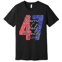 Harris Walz Obviously 2024 Kamala Harris 47th President Premium T-Shirt