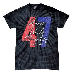 Harris Walz Obviously 2024 Kamala Harris 47th President Tie-Dye T-Shirt