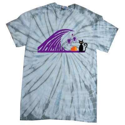 Halloween Wave Of Pruple Cats For Kamala Funny Trump Tie-Dye T-Shirt