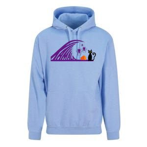 Halloween Wave Of Pruple Cats For Kamala Funny Trump Unisex Surf Hoodie