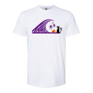 Halloween Wave Of Pruple Cats For Kamala Funny Trump Softstyle CVC T-Shirt