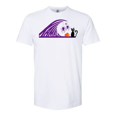 Halloween Wave Of Pruple Cats For Kamala Funny Trump Softstyle CVC T-Shirt