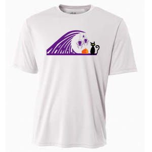 Halloween Wave Of Pruple Cats For Kamala Funny Trump Cooling Performance Crew T-Shirt