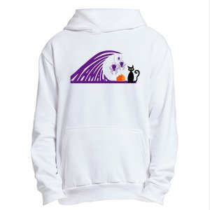 Halloween Wave Of Pruple Cats For Kamala Funny Trump Urban Pullover Hoodie