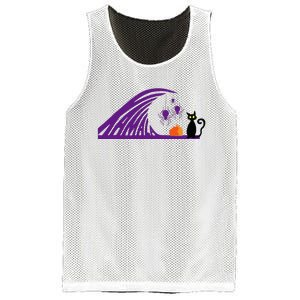 Halloween Wave Of Pruple Cats For Kamala Funny Trump Mesh Reversible Basketball Jersey Tank