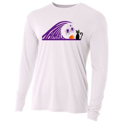 Halloween Wave Of Pruple Cats For Kamala Funny Trump Cooling Performance Long Sleeve Crew