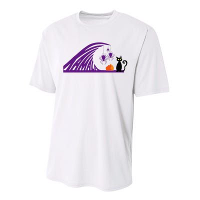 Halloween Wave Of Pruple Cats For Kamala Funny Trump Performance Sprint T-Shirt