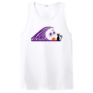 Halloween Wave Of Pruple Cats For Kamala Funny Trump PosiCharge Competitor Tank