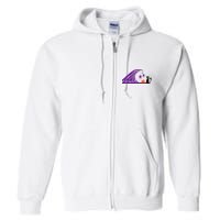 Halloween Wave Of Pruple Cats For Kamala Funny Trump Full Zip Hoodie