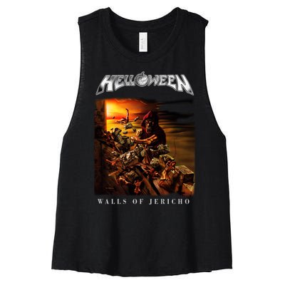 Helloween Walls Of Jericho Women's Racerback Cropped Tank