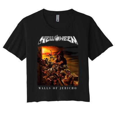 Helloween Walls Of Jericho Women's Crop Top Tee