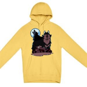 Hunter's Wolf Owl House Bad Girl Cartoon Movie Premium Pullover Hoodie