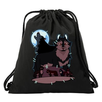 Hunter's Wolf Owl House Bad Girl Cartoon Movie Drawstring Bag